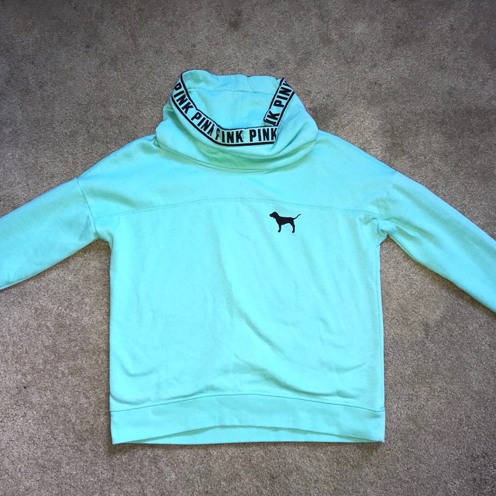 PINK cowl neck hoodie